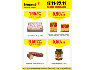 17.11-22.11 külm. broileri kints ~11kg 1,95 eur/kg