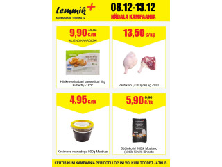 08.12-13.12 paneeritud hiidkrevetid "butterfly" 1kg 9,90 eur/pk