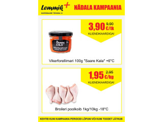 02.02-07.02 külm. broileri poolkoib 1kg 1,95 eur/kg