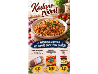 Hakkliha Kodune 1kg -18*C 4,35 eur/kg