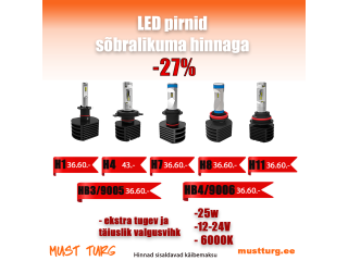 Led pirnid -27%