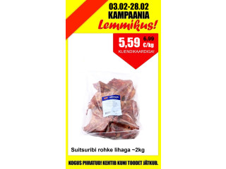 Suitsuribi rohke lihaga ~2kg  5,59 eur/kg !